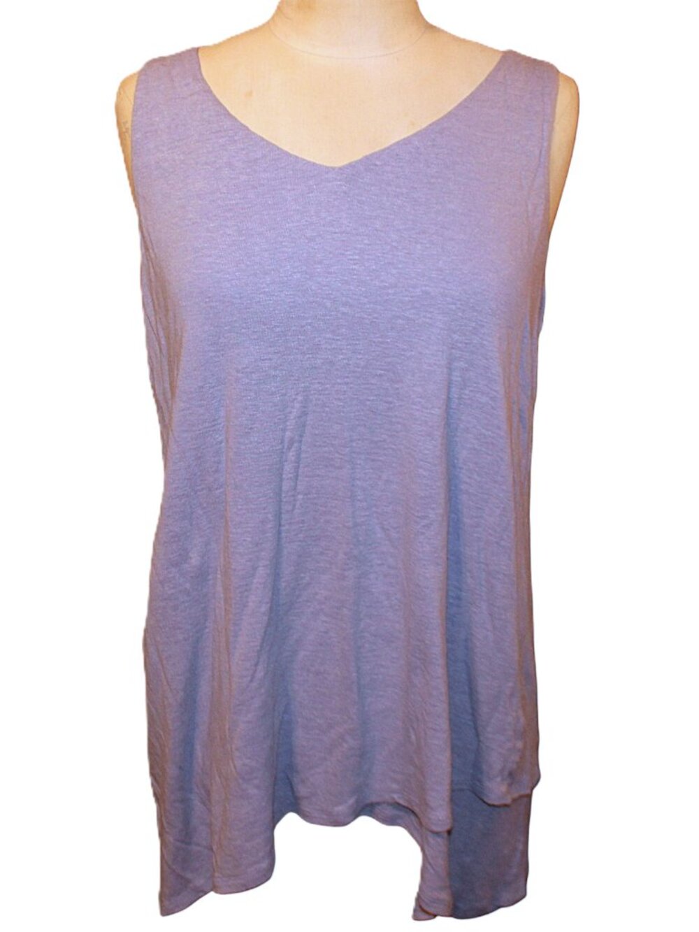 Pure Jill J Jill Linen Rayon Asymmetrical Tunic Tank M